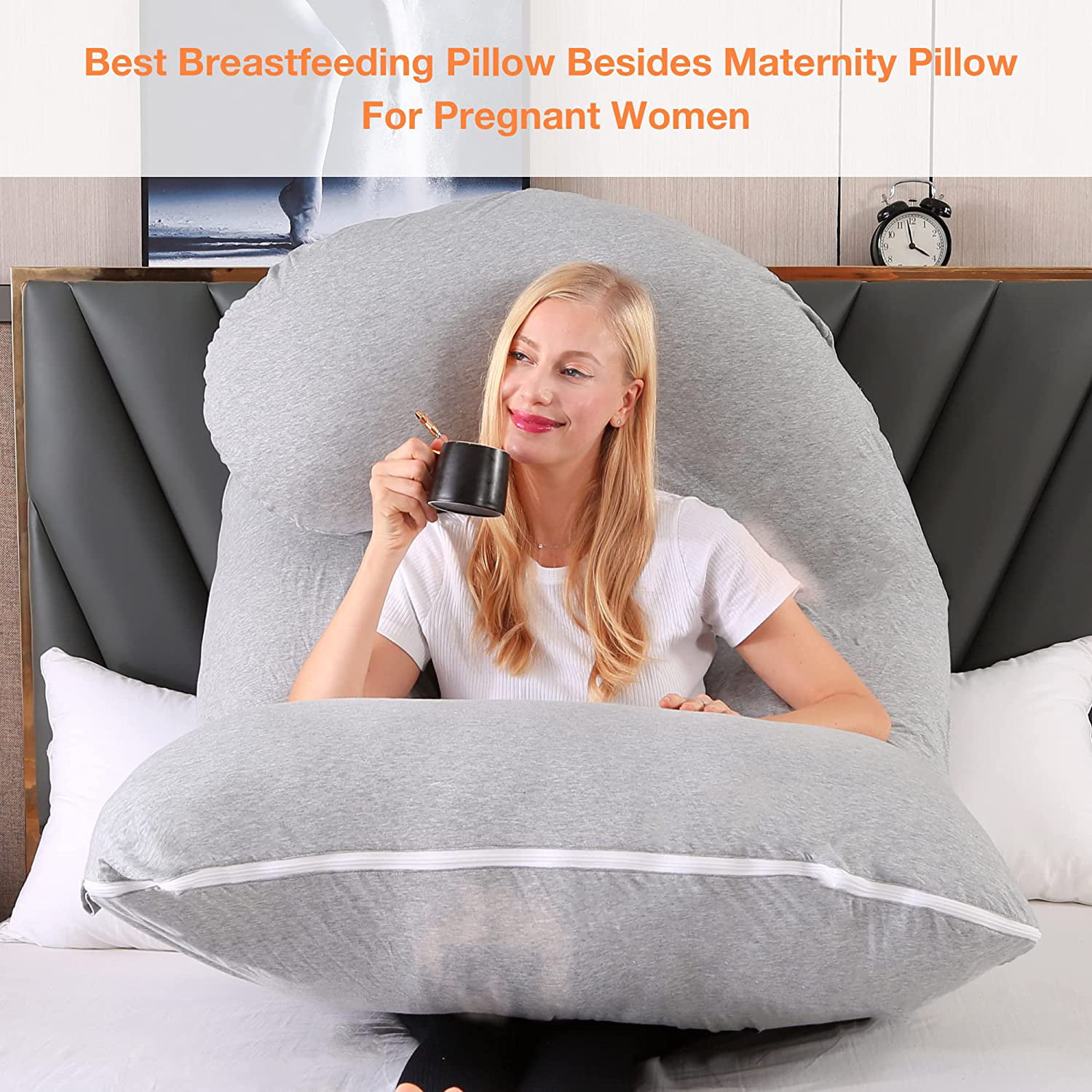 Chilling Home Pregnancy Pillow, Full Body Maternity Pillow for Pregnant  Women, 63 inch Comfort U Shaped Pillow with Removable Washable Cover  Cooling
