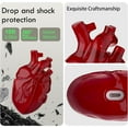 thumbnail image 4 of Unbranded Multiple Wireless Earphones Heart Drop-Proof Case with Carabiner, Red, 4 of 8