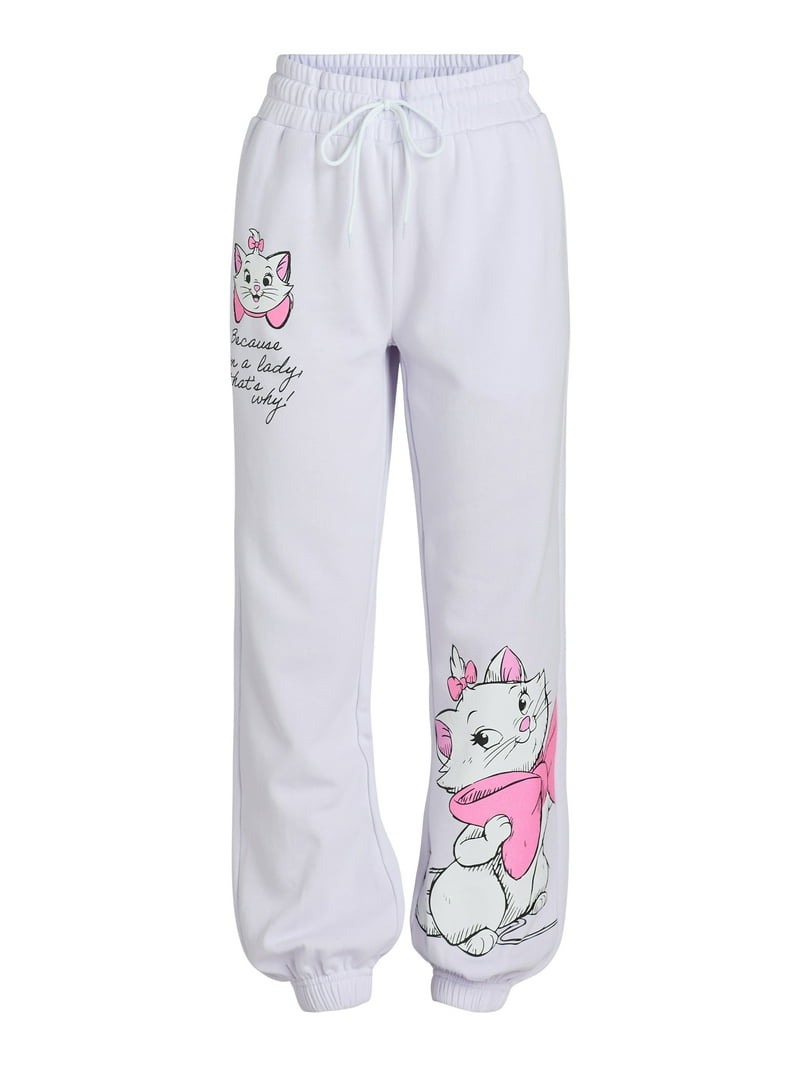 ★WAIKEI★FRILL ARISTOCATS SWEATPANTS LICENSE Disney Aristocats Women's Cozy Graphic Marie