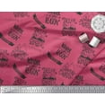 thumbnail image 3 of Soimoi Pink Rayon Fabric Dream Chaser Text Printed Craft Fabric by the Yard 56 Inch Wide, 3 of 3