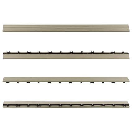 NewTechWood 1/6 ft. x 3 ft. Quick Deck Composite Deck Tile Straight Fascia in Roman Antique (2-Pieces/Box)