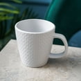thumbnail image 5 of Stone Lain Olivia Stoneware Mug Replacement Set, White with Embossed Basket Weave, 5 of 6