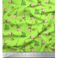 thumbnail image 1 of Soimoi Poly Georgette Fabric Text,Floral & Eiffel Tower Architectural Print Fabric by the Yard 52 Inch Wide, 1 of 1