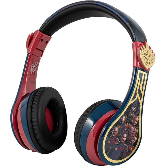 eKids Guardians of The Galaxy Kids Bluetooth Headphones, Wireless Headphones with Microphone Includes Aux Cord