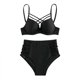 thumbnail image 5 of Trajes de baño push up para mujer Trajes de baño fruncidos Halter Bandage Bikinim de dos piezas Feliz Sencillez, 5 of 5
