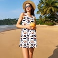 thumbnail image 4 of Vsdgher Pirate Theme Print Summer Dresses for Women Casual U Neck Beach Dress Sleeveless Tank Loose Sundress with Pocket -3X-Large, 4 of 7