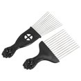 thumbnail image 4 of 2Pcs Mental Pick Comb African American Afro Comb Hair Brush Hairdressing Styling Tool Black Fist, 4 of 4