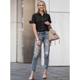 thumbnail image 5 of MOYIKO Womens Button Down Shirts Short Sleeve Shirt Collared Casual Work Blouses Summer Tops with Pockets, 5 of 7