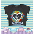 thumbnail image 2 of Shop4Ever  Autism Awareness Hands in Heart Baby Baby's Bodysuit Infant Cotton Romper 18 Months Black, 2 of 5