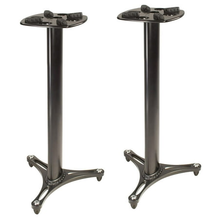 UPC: 0784887174480 | Ultimate Support MS-90/36 Studio Monitor Stand 36  – Pair Black