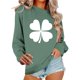 thumbnail image 2 of Ounisa St. Patrick's Day Sweatshirt for Women Clover Graphic T Shirts Patty's Day Long Sleeve Tee Tops Pullover, 2 of 6