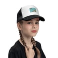 thumbnail image 4 of PAYOHTO Kids Cute Cat in Bathroom Baseball Hat Back Adjustable Mesh Breathable Hats Black Trucker Cap Outdoor Fishing Sun Caps for Boys or Girls ages 4-10, 4 of 9