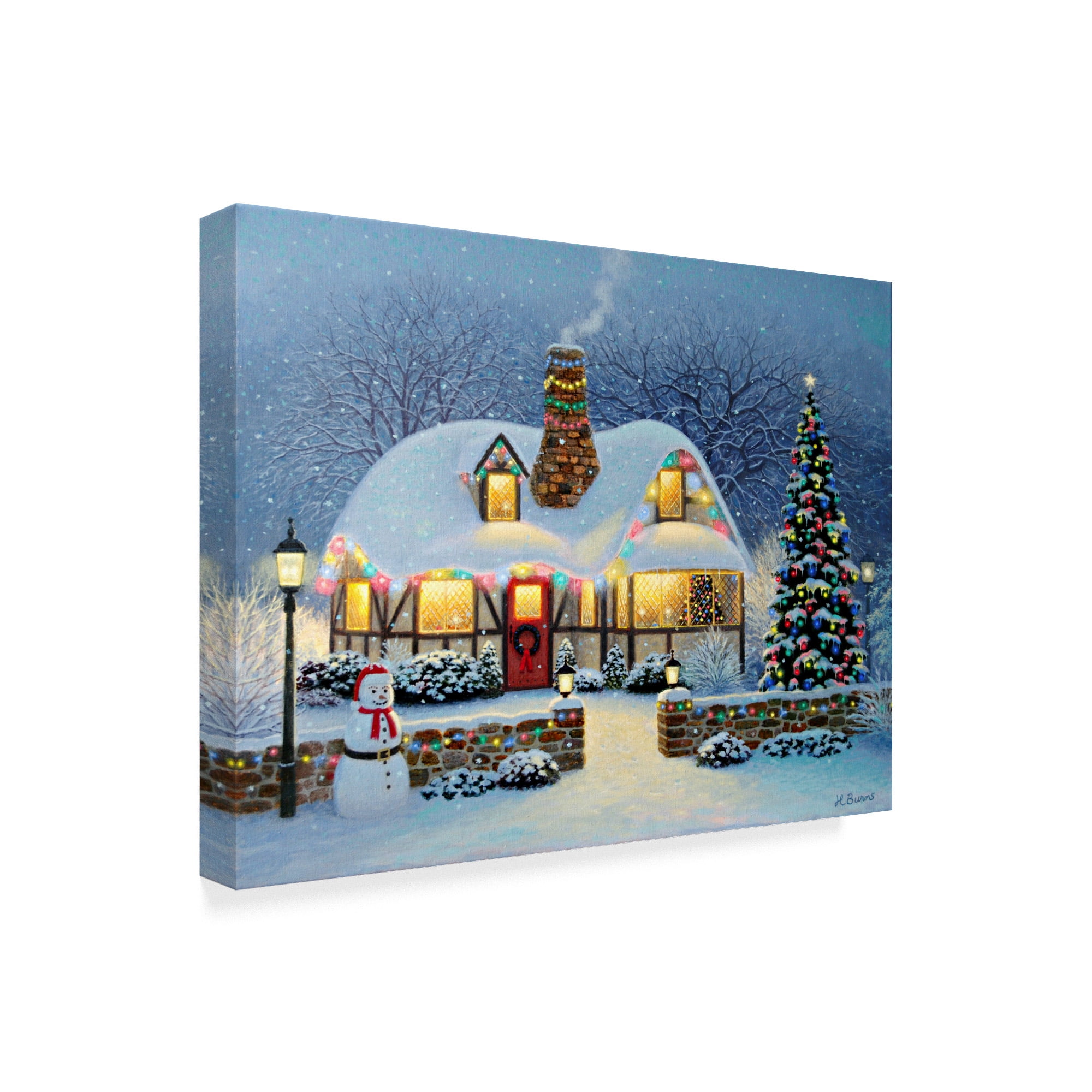 Trademark Fine Art 'Candlelight Christmas' Canvas Art by Heather Burns