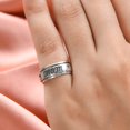 thumbnail image 5 of Spinner Ring for Women - Spinning  Anxiety Ring for Men - Wedding Band 925 Sterling Silver Platinum Plated Mom Jewelry Stress Relief Women Size 8 Engagement Anniversary Christmas Gifts, 5 of 8