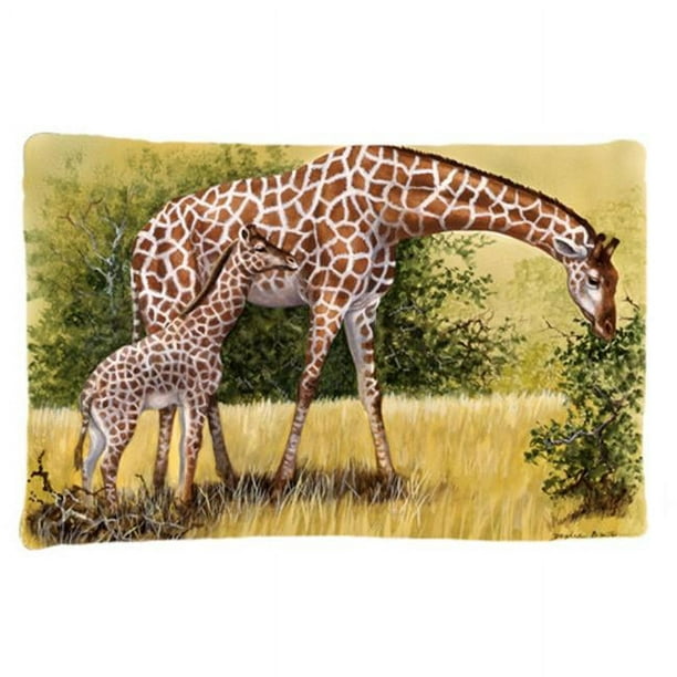Carolines Treasures BDBA0309PILLOWCASE Girafes par Daphne Baxter Tissu Taie d'Oreiller Standard