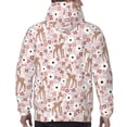 thumbnail image 5 of Hoodies for Men - Cute Deer Daisy Flower Pink Long Sleeve Comfrt Men'S Fashion Hoodies & Sweatshirts, Sweatshirts for Men Hoodies Pullover Clothing Clothes with Pouch, 5 of 7
