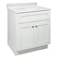 thumbnail image 5 of Brookings 30 Inch Bathroom Vanity, Shaker, Solid Wood, Fully Assembled, Sherwin WilliamsÂ® White â€“ Design House, 214569, 5 of 14