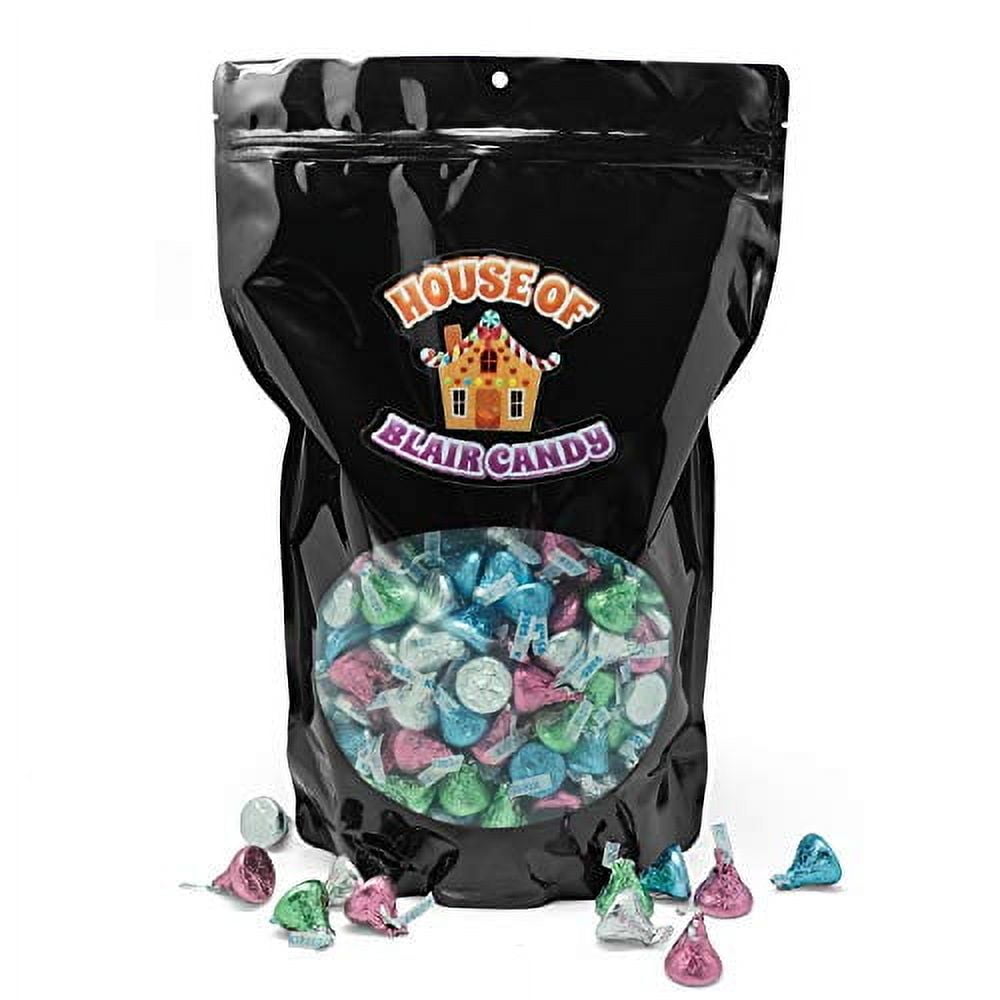 Easter Kisses - 5 Pound Resealable Stand-up Candy Bag - Individually Wrapped Chocolate Drops Wrapped in Pastel Colored Foil - Bulk Milk Chocolate Candy