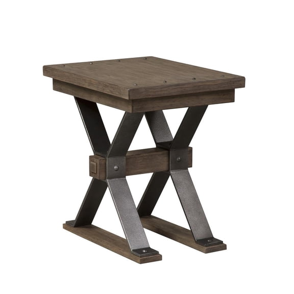 Liberty Furniture Industies, INC Sonoma Road Chair Side Table in Weathered Beaten Bark
