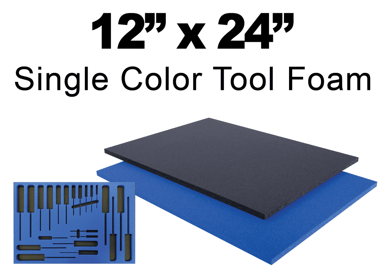 Tool Box Foam 12"x 24" 1/2" Thick (1 Piece) Blue