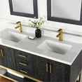 thumbnail image 5 of Wildy 60" Double Bathroom Vanity Set in Black Oak with Grain White Composite Stone Countertop with Mirror, 5 of 8