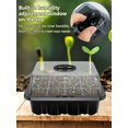 thumbnail image 3 of POINTERTECK Seedling Starter Kit Plastic 10Pcs 12 Holes Seed Starter Tray Kit with Adjustable Vents Multifunctional Seed Propagator Set with Transplant Tools Labels Gloves for Vegetable F, 3 of 10