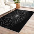 thumbnail image 1 of Spider Web Area Rugs for Bedroom Living Room - 6x8 ft - Black Carpet for Home Decor - Spider Web Patterned Decorative Indoor Large Rug - Washable & Soft & Non Slip & Low Pile (ZF&7448), 1 of 1