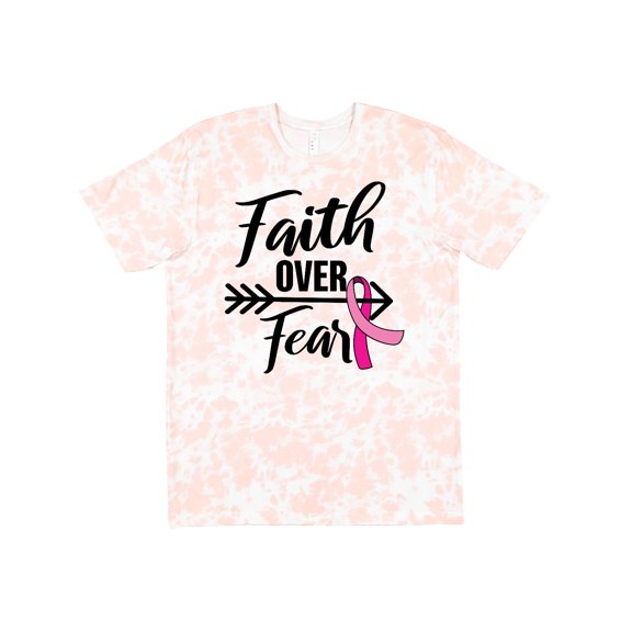 Inktastic Breast Cancer Awareness Faith over Fear with Pink Ribbon and Arrow T-Shirt