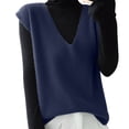thumbnail image 1 of 2025 Retro V Neck Knitted Womens Sweater Vest Plus Vest for Women for V Neck Sweater Vest Men Spring and Autumn Solid Men Knitted Vest Color Casual Sweater Vest, 1 of 4