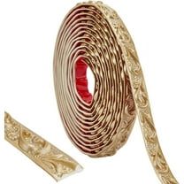 16.4Ft Flexible Molding Trim Peel and Stick Golden Self Adhesive Waterproof Paintable Wall Mirror Corner Edge Tile Trim for Floor Furniture Baseboard Countertops Border Door Gold