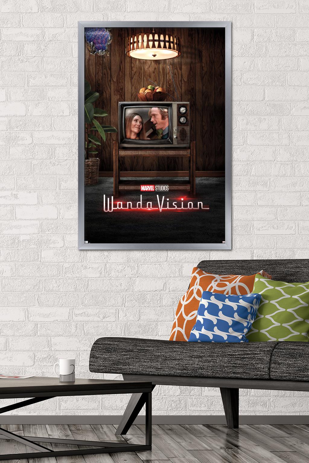 Marvel WandaVision - 70's One Sheet Wall Poster, 22.375" x 34", Framed