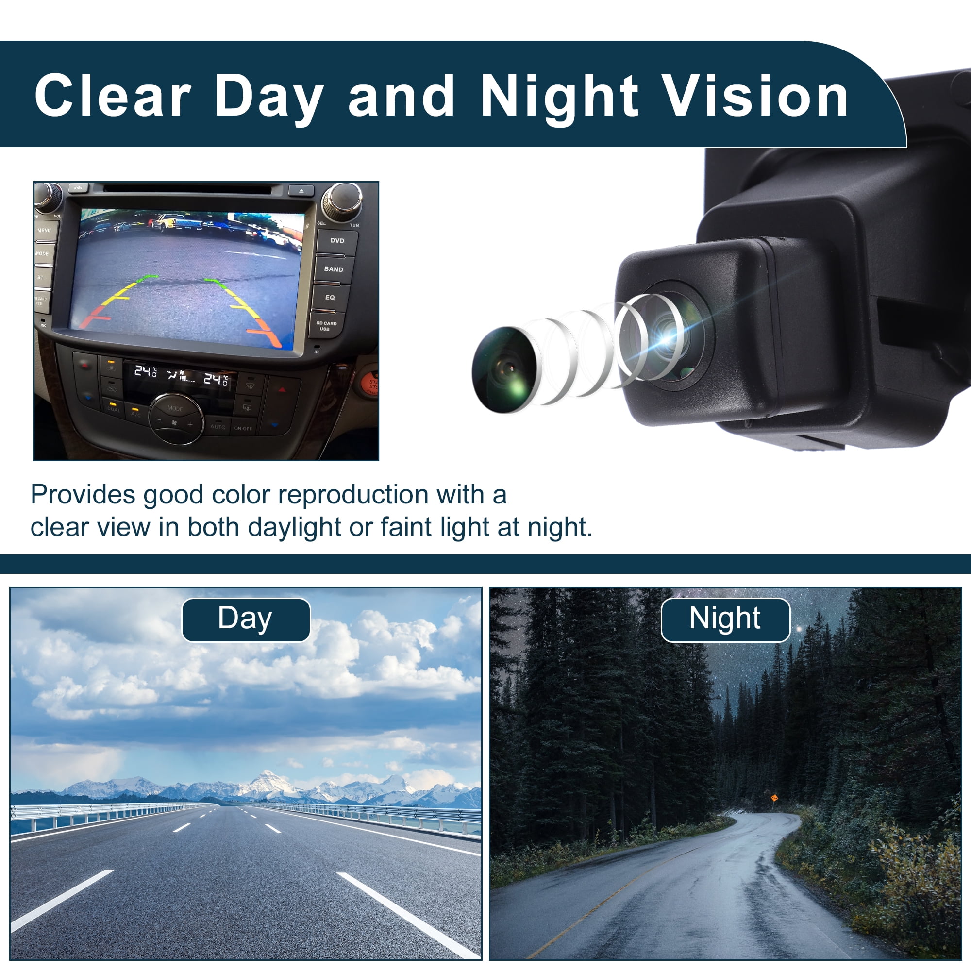 Unique Bargains Rear Camera for Honda CR-V 2012-2017 License Plate Park Assist