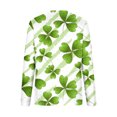 thumbnail image 4 of Pompotops T-shirts Décontractés à Manches Longues pour Femmes Imprimé St. Patrick Col Rond Chandail Tops Liquidation, 4 of 5