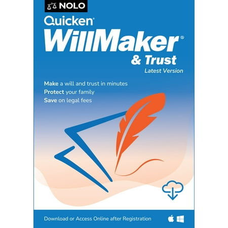 Quicken WillMaker & Trust 2026, America's #1 Estate Planning Software PC/MAC (Digital Download)