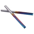 thumbnail image 1 of 10Pcs 3.175 Shank Blue Coated Straight End Mill 2 Flute Carbide Milling Cutter for Wood MDF Plastic CNC Engraving Bit, 1 of 5