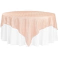 thumbnail image 1 of Pintuck 90"x90" square Table Overlay - Blush/Rose Gold, 1 of 1