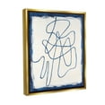 thumbnail image 4 of Stupell Industries Blue Line Abstraction Abstract Painting Gold Floater Framed Canvas Art Print Wall Art, 17 x 21, 4 of 10