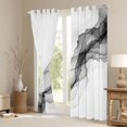 thumbnail image 3 of Manfei Watercolor Ink Painting Blackout Curtains Set of 2 (52x84 Each), Modern Abstract Art Curtain, Gray White, 3 of 6
