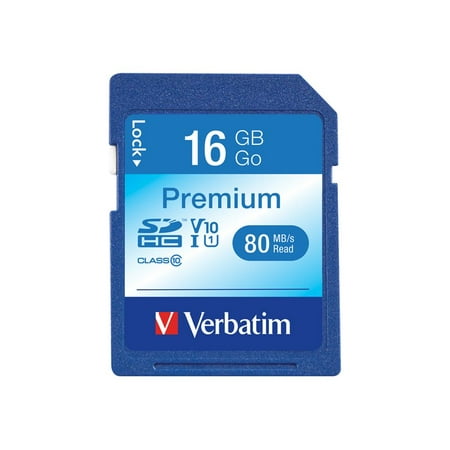 VERBATIM Premium SDHC 16GB CLASS10 MEMORY CARD