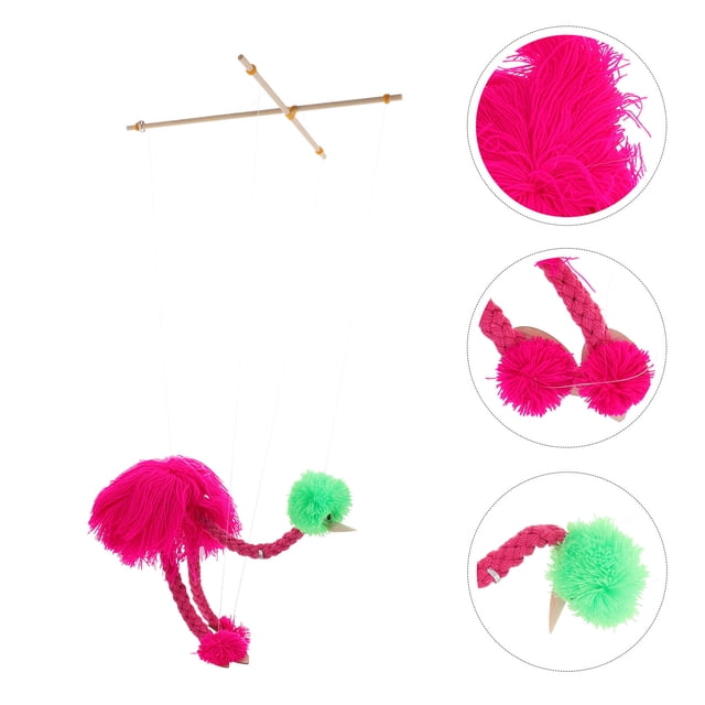 TABLZONE String Puppets Toy Ostrich Marionette Puppet for Children in Finger Flexibility Exercise 1Pack