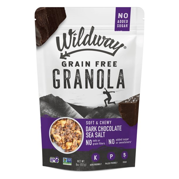 Wildway Keto, Vegan Granola Dark Chocolate Sea Salt Certified