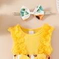 thumbnail image 5 of Leey-World Baby Girl Onesies Baby Short Sleeve Onesie Bodysuits Short Sleeve Onesies Girl(Yellow,0-3 Months), 5 of 5