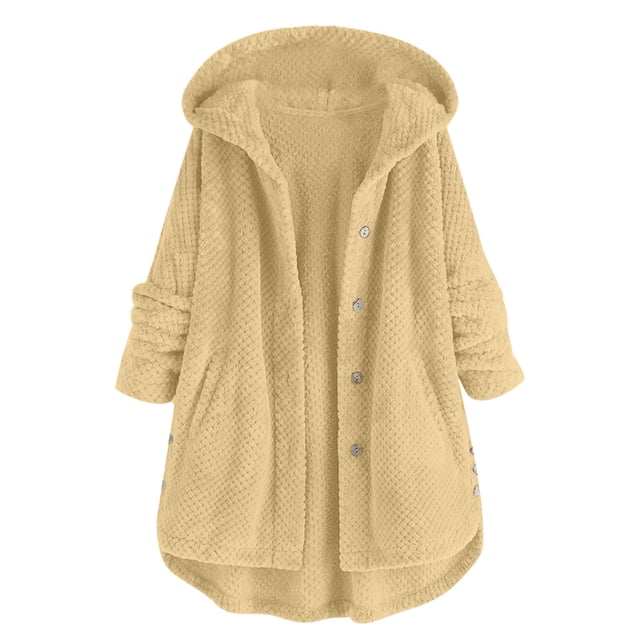 Kcodviy Manteau Om Décontracté Uni pour Femme à Fermeture Éclair, à Capuche, Long, Manteau Coupe-Vent, Vestes en Polyester pour Femmes, Chandails à Fermeture Éclair pour Femmes, Manteau Junior