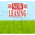 thumbnail image 1 of Now Leasing (18" x 24") Yard Sign, Includes Metal Step Stake, 1 of 6