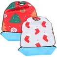 thumbnail image 4 of 2Pcs Christmas Adult Bib Decorative Adult Bib Elderly Eating Bib Seniors Bib Adjustable Strap Bib, 4 of 7