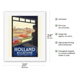 thumbnail image 2 of Holland - Bulb Time - Tulip Season March-May - Vintage Railroad Travel Poster by E.G. c.1920s - Fine Art Rolled Canvas Print 16in x 20in, 2 of 4