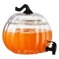 thumbnail image 5 of (2 pack) Way To Celebrate 1.5 Gallon Clear Pumpkin Glass Beverage Dispenser, 5 of 8