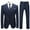 Dark Blue, variant on Cloudstyle Men's Slim Fit Notched Lapel 3-Piece Suit Set, Two-Button Single-Breasted Back Vent Formal Wear, Wrinkle-Free Polyester for Weddings & Business