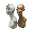 thumbnail image 5 of N'icePackaging - Life-Sized Glossy White Mannequin Head - Poly-Resin - For Merchandise or Showcase - Free-Standing - Hats/Wigs/Earrings/Necklace/Scarfs, 5 of 9