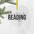 thumbnail image 3 of CafePress - I'd Rather Be Reading - Acrylic Heart Christmas Ornament, 3 of 3
